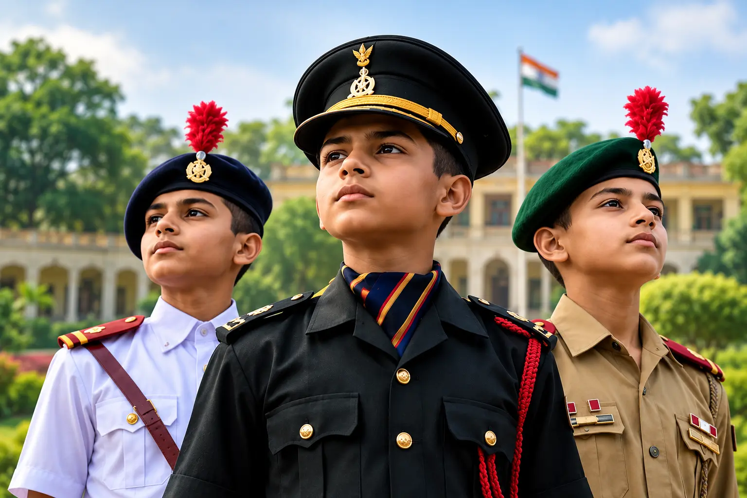 Students preparing for RIMC, RMS and Sainik School entrance examinations at The Kargil Heights